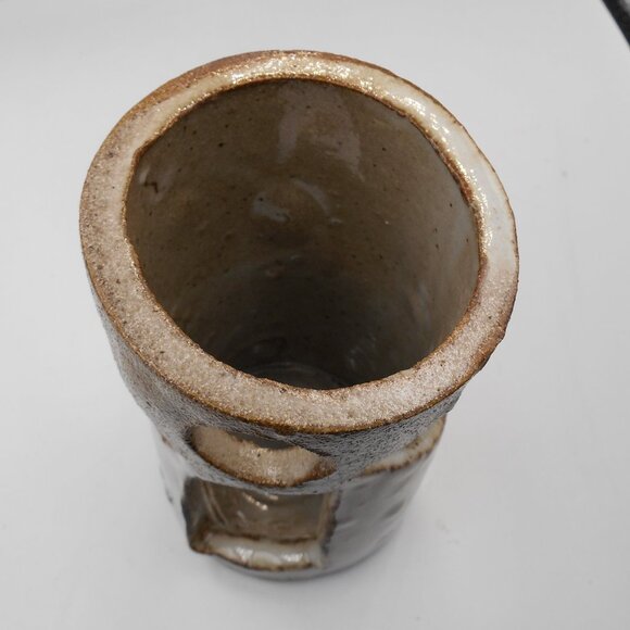 LUMIMARY ANGEL CANDLE HOLDER CERAMIC STUDIO POTTERY CYLINDRICAL OFF-WHITE HANDMA - Picture 7 of 11